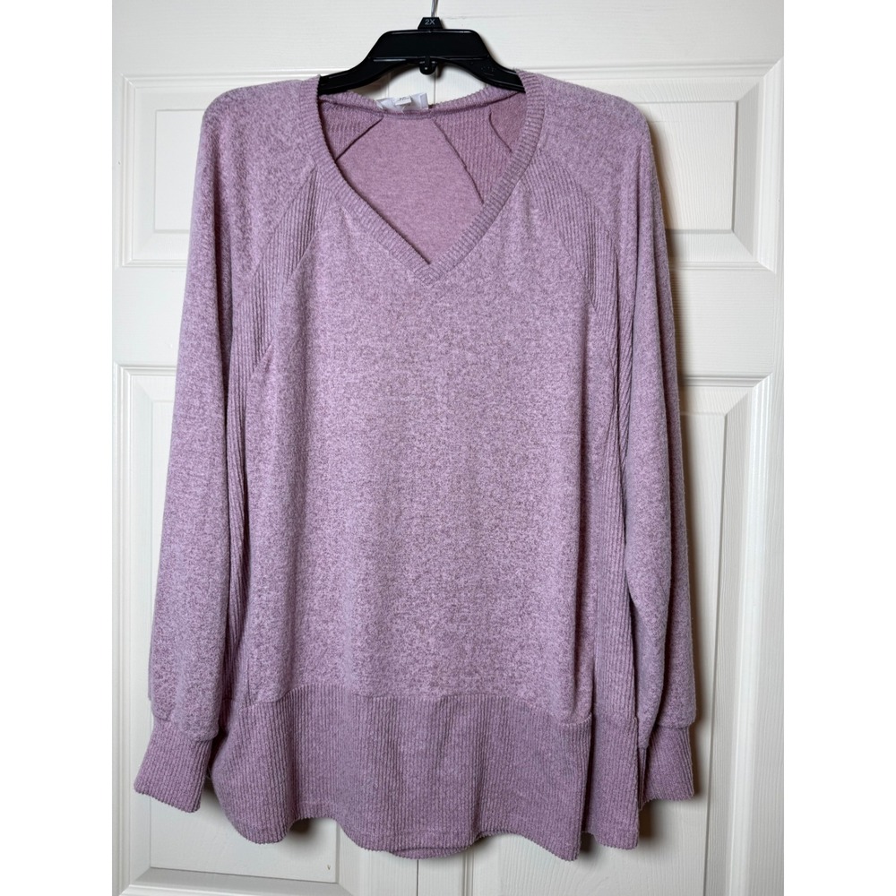 Fyve Purple Soft Long Sleeve Shirt 2X‎